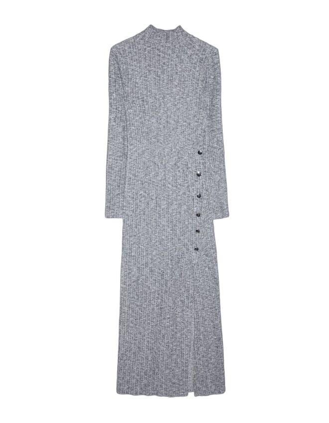 Vestido comprido com gola alta, €25,99, Stradivarius