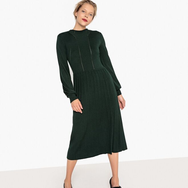 Vestido em malha, agora €29,99, La Redoute