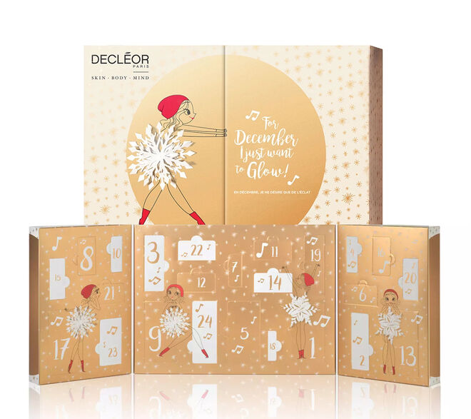 Calendário do Advento, com 24 presentes, €96, Decléor, em eu.feelunique.com