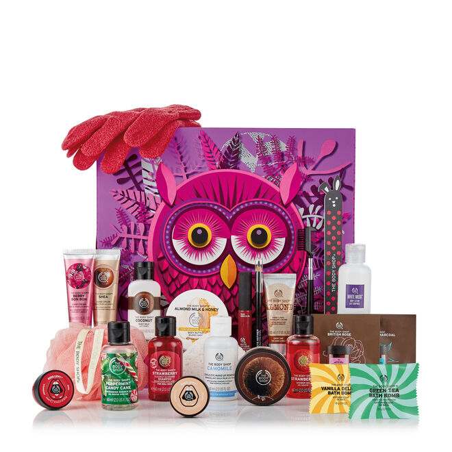 Calendário do Advento Encantado, com 24 presentes, €50, The Body Shop