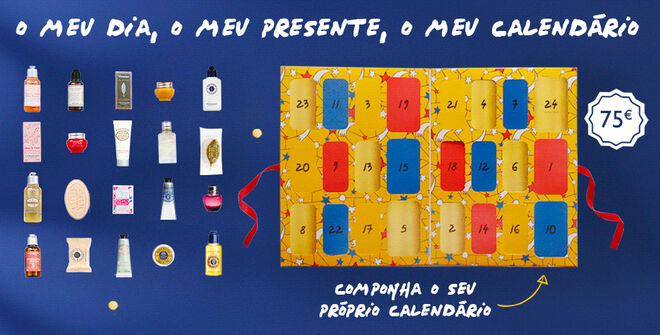 Calendário do advento personalizado, €75, L'Occitane