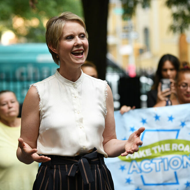 Cynthia Nixon, atriz e política, 53 anos | @cynthiaenixon