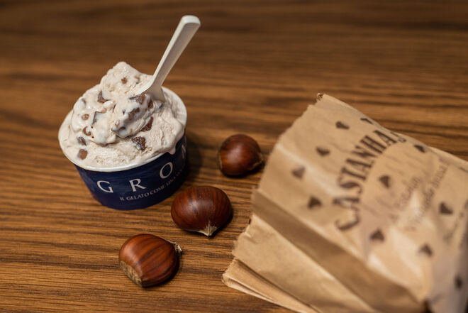 Gelado de Castanha Caramelizada na GROM