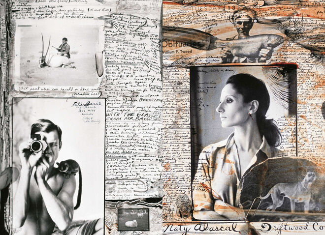 Naty Abascal numa colagem de Peter Beard.