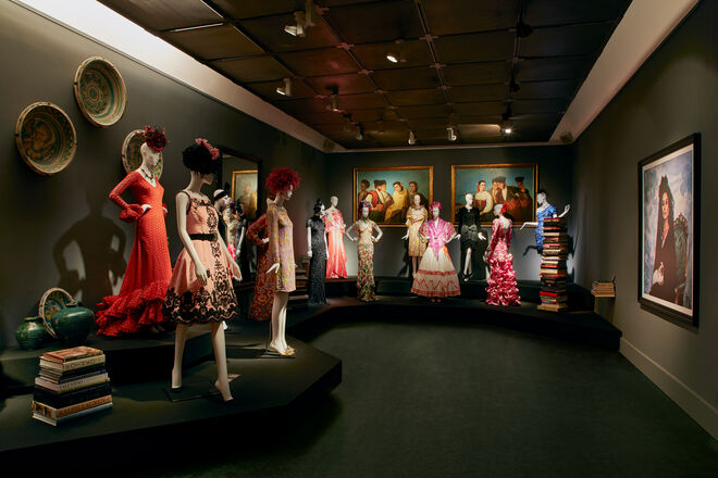 O interior da exposição.