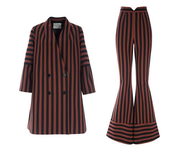 Blazer, €390, calças, €210, Imauve, na Loja das Meias