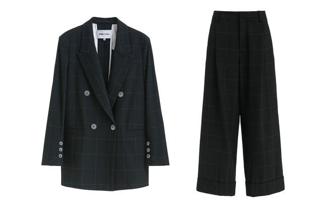 Blazer, €225, calças, €150, Bimba y Lola