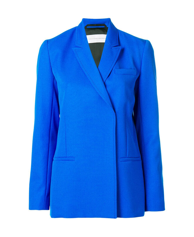 Blazer, €841, Victoria Beckham, em www.farfetch.com