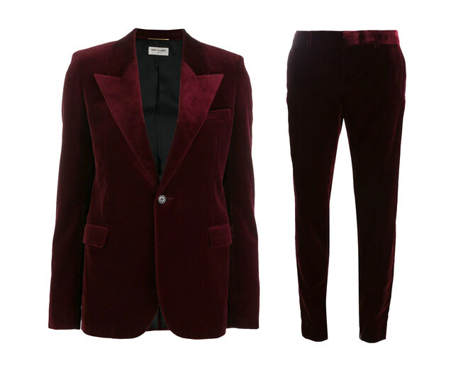 Blazer, €2290, e calças, €600, Saint Laurent, na Fashion Clinic