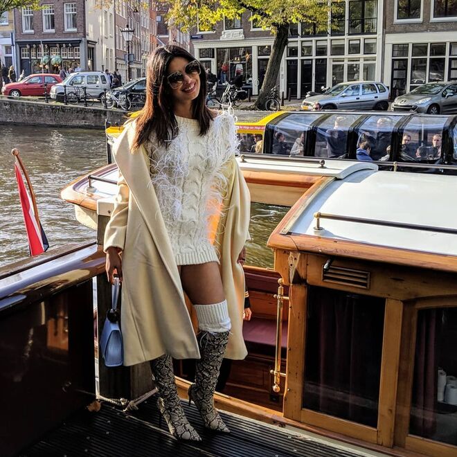 Priyanka Chopra na sua despedida de solteira, em Amsterdão