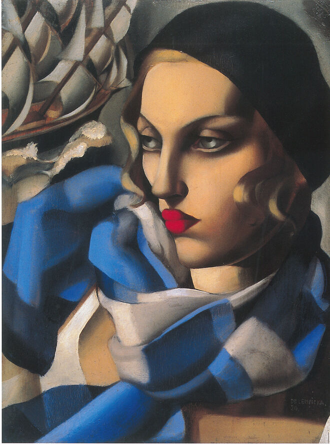 L'écharpe bleue. Tamara Lempick – Reina del Art Déco, no Palácio Gaviria, em Madrid.