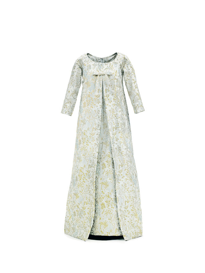 Christian Dior, vestido Opium, 1957, usado pela princesa Grace of Monaco. Dior: From Paris to the World, no Denver Art Museum, em Denver (Estados Unidos da América).