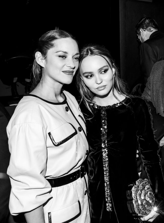 Marion Cottilard com Lily Rose Depp