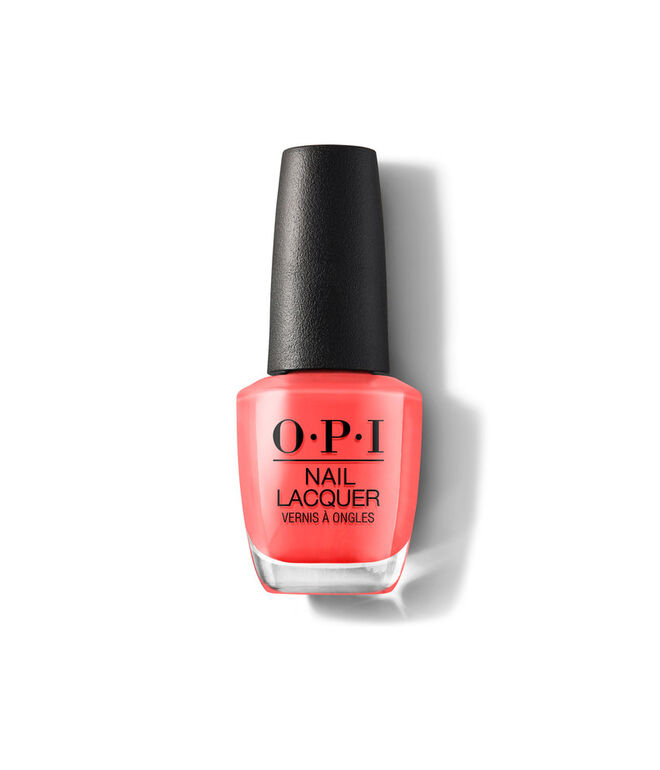Nail Lacquer no tom Hot & Spicy, €16, OPI, em salões de beleza selecionados