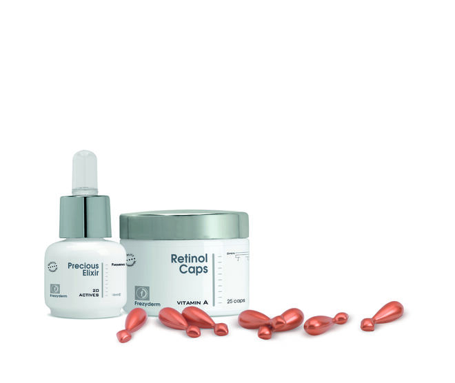 Kit age repair elixir, 15ml + 25 cápsulas retinol, €49,40, Frezyderm