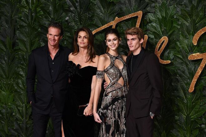 Rande Gerber, Cindy Crawford, Kaia Gerber e Presley Gerber