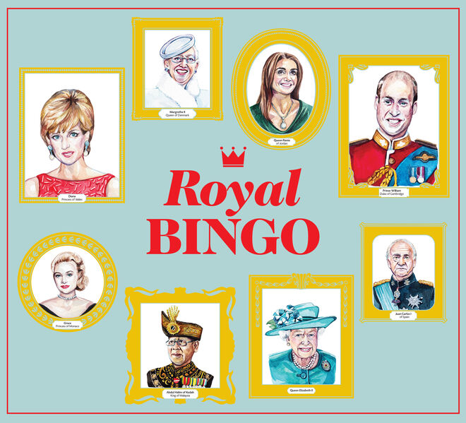 1.Bingo Real. Royal Bingo ilustrado por Holly Exley, da editora Laurence King, aproximadamente €22,11. Em www.laurenceking.com. 
