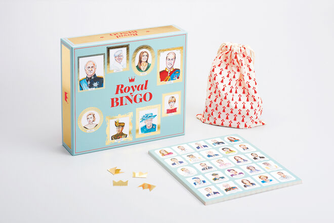 1.Bingo Real. Royal Bingo ilustrado por Holly Exley, da editora Laurence King, aproximadamente €22,11. Em www.laurenceking.com. 
