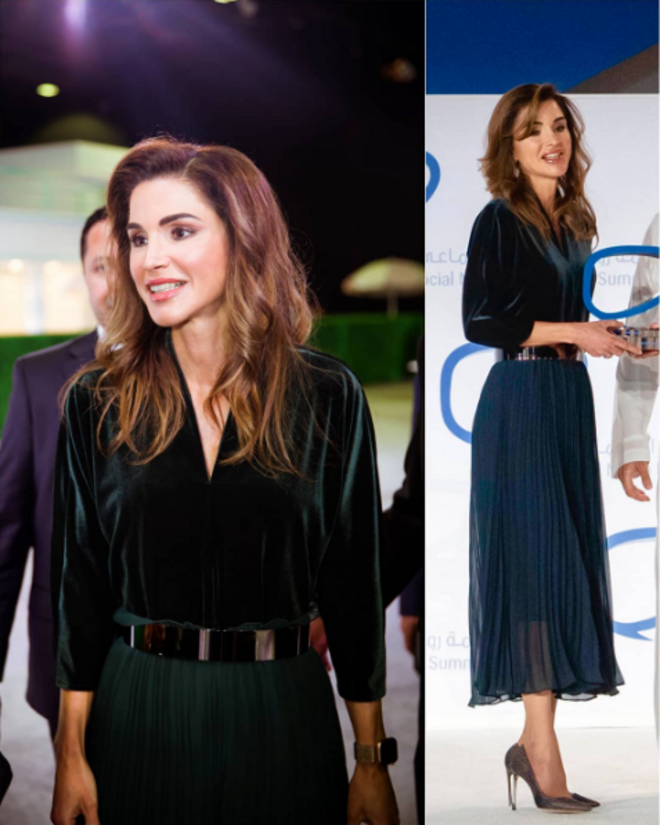 Rania da Jordânia escolhe look da Zara
