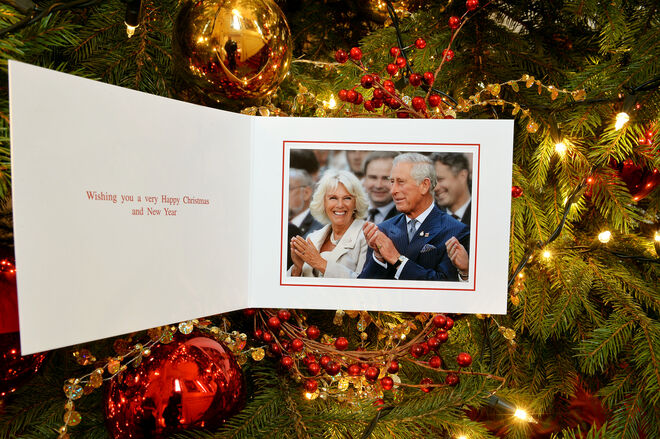 2014 | Postal de Natal da Duquesa de Cornwall, Camilla e do Príncipe Carlos durante a Cerimónia de Abertura dos Invictus Games