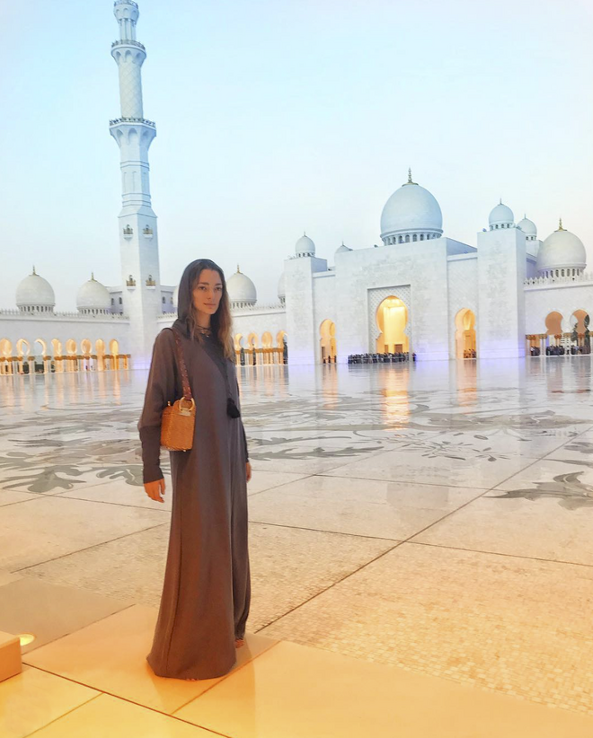 Sofia de Betak em Abu Dhabi, em Novembro 2018.