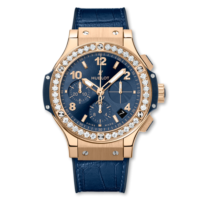 Relógio Big Bag Gold Blue Diamonds, €36 450, Hublot 