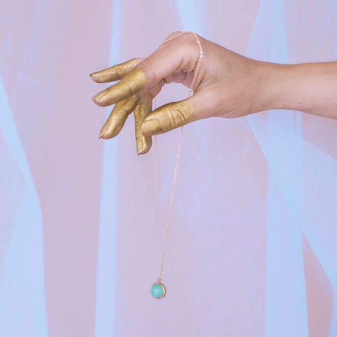 Horoscope | Colar Aquário | Turquesa