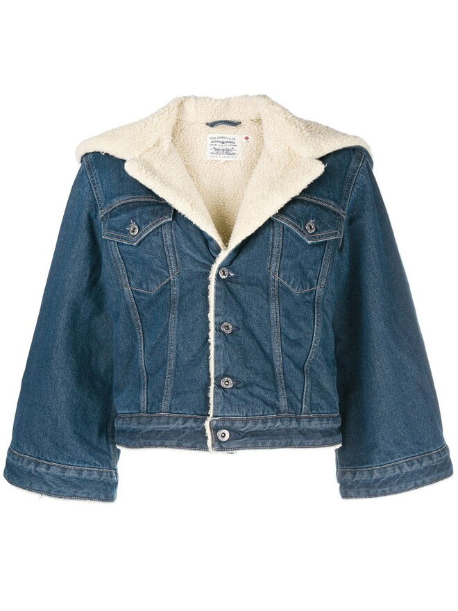 Blusão em ganga Made & Crafted Cropped Sherpa Trucker, agora €138, Levi’s