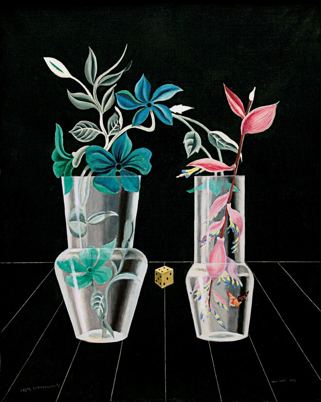 Vasos comunicantes, de Max Ernest, 1923. Dalí y el Surrealismo en la Colección de Arte Abanca.