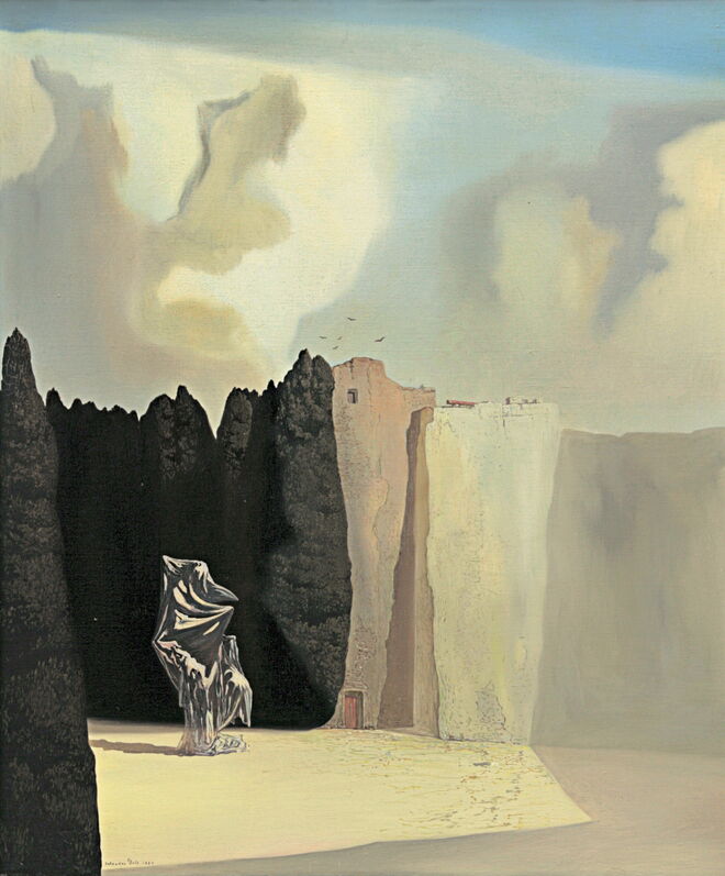 Patio oeste de la isla de los muertos, de Salvador Dalí, 1934. Dalí y el Surrealismo en la Colección de Arte Abanca.
