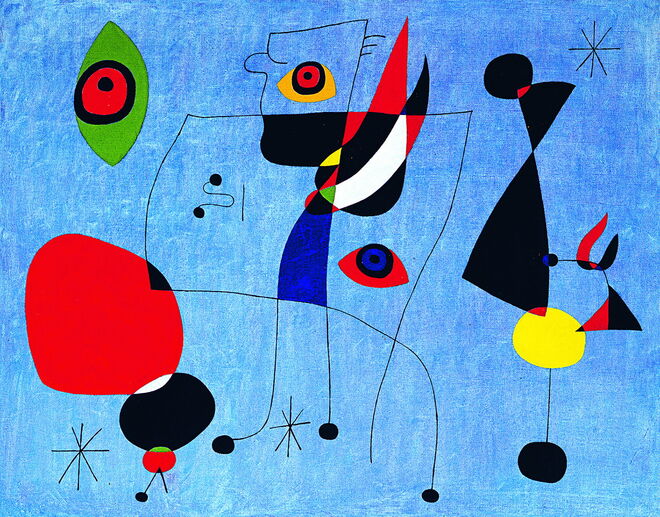 Femmes et oiseau. Miró.