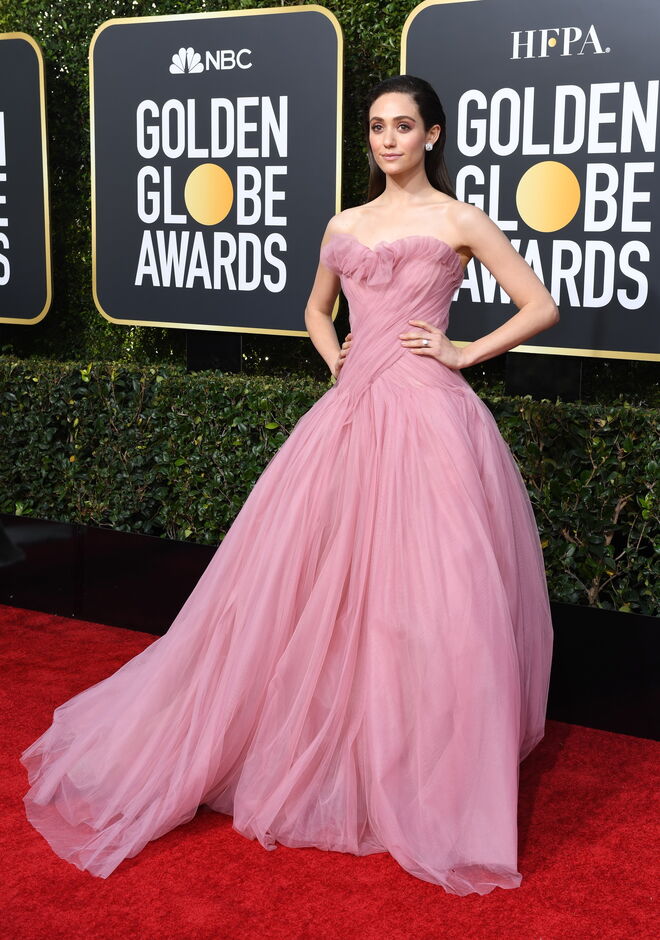 Emmy Rossum em Monique Lhuillier