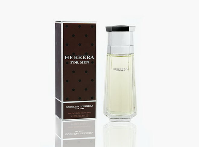A primeira fragrância Carolina Herrera for Men, em 1991