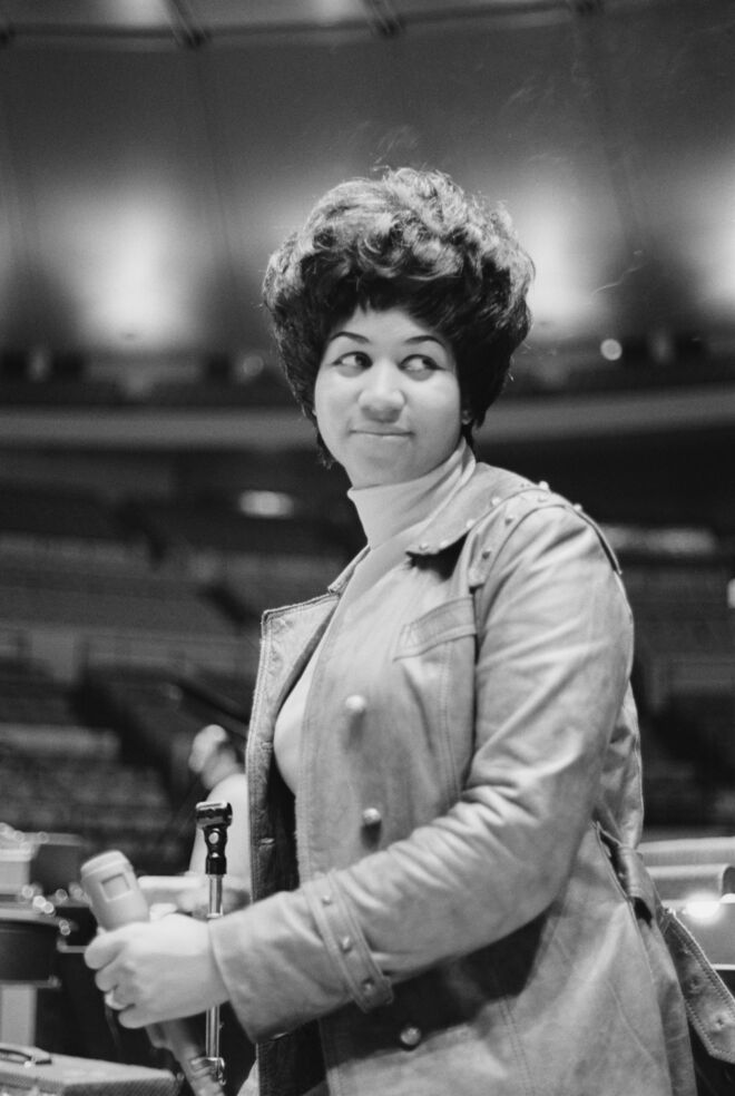 Aretha Franklin | 1968, nos ensaios para o espetáculo Soul Together que viria a acontecer na Madison Square Garden, Nova Iorque.