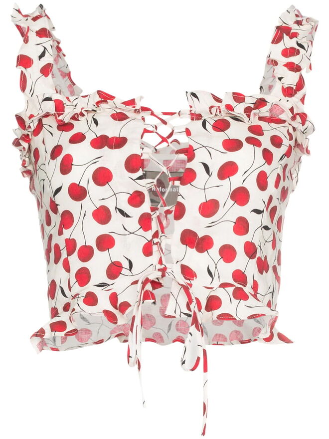 Top, agora €91, Reformation, em www.farfetch.com