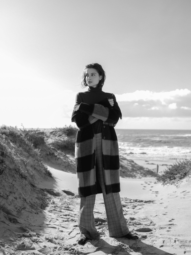 Camisola e Casaco PINKO na Isabel Ferreira, Concept Store | Calças Beatrice Italia | Botas Camper