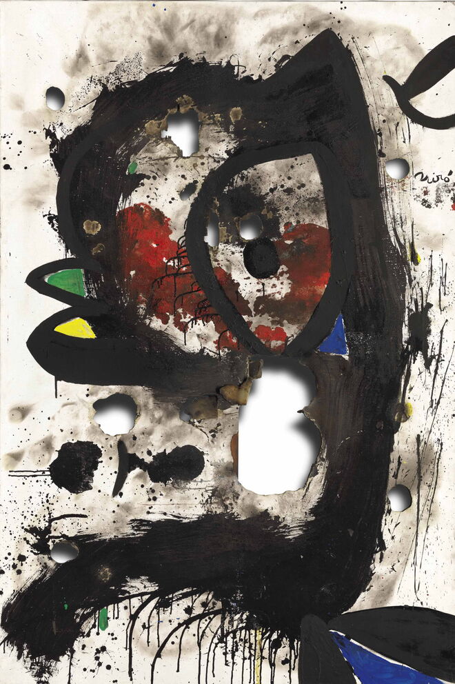 Toile brûlée III, Joan Miró, 4-31 dez 1973. Joan Miró e a Morte da Pintura. 