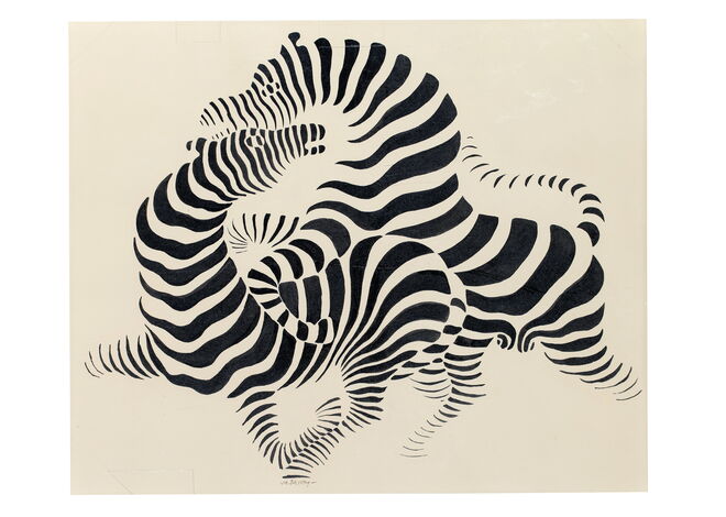 Zèbres-A, Vasarely, 1938. Vasarely ‒ Sharing Forms.