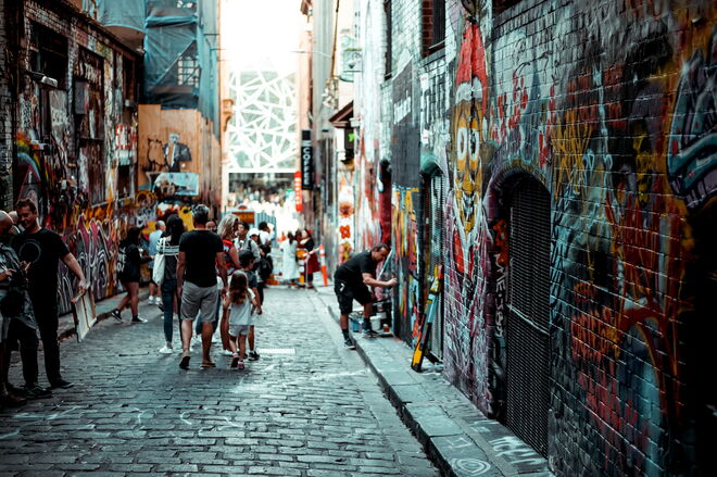 Hosier Lane em Melbourne, Australiá