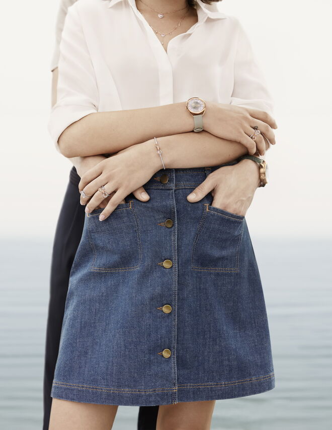 Anéis desde €59, Pulseira €99 e Relógio €299, Swarovski