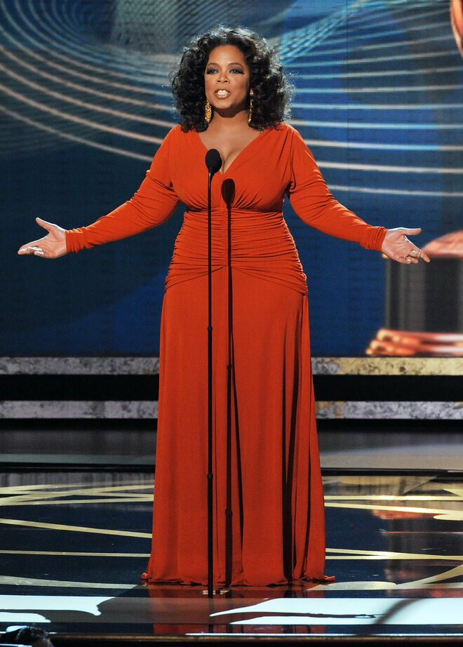 2008 | Oprah Winfrey discursa durante a 60ª edição dos Prémios Emmy do Primetime