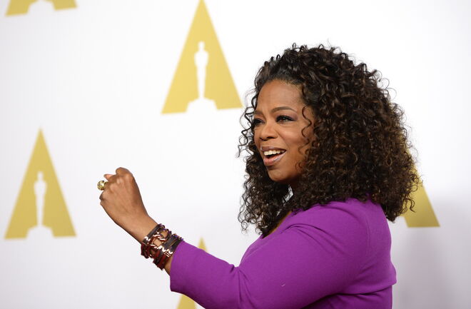 2015 | Atriz e produtora Oprah Winfrey na cerimónia de Nomeação dos Óscares 