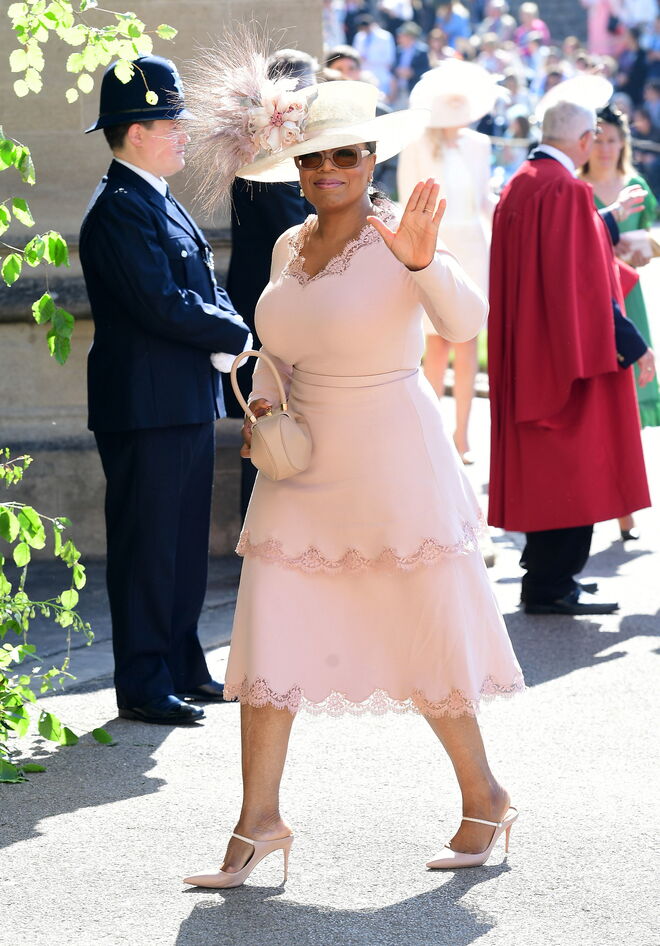 2018 | Oprah Winfrey na chegada à Cerimónia do Casamento Real do Príncipe Harry, Duque de Sussex e a atriz Meghan Markle 