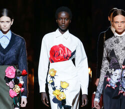 Um romance gótico no desfile da Prada para a próxima estação