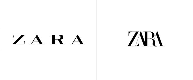 A marca de fast fashion espanhola Zara foi contra-corrente e mudou o seu logotipo em janeiro de 2019