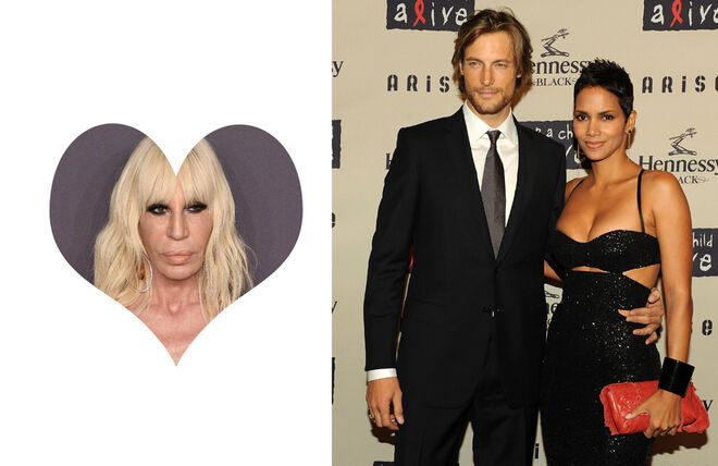 Halle Berry e Gabriel Aubry (apresentados por Donatella Versace) | Ainda que já não estejam juntos, o casal ter-se-á conhecido durante uma sessão fotográfica para a Versace em 2005. Donatella, que já conhecia bem Aubry, sugeriu que os dois saíssem. Separaram-se em 2010, têm uma filha em comum.