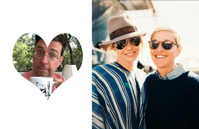 Portia de Rossi e Ellen DeGeneres (apresentadas por Ed Helms) | Dizer que Ed foi o cupido desta relação não é bem verdade, talvez “motivador” seja o adjectivo adequado, uma vez que sabendo que Portia tinha uma paixoneta por Ellen, o ator fez com que as duas se encontrasse no set da série Arrested Development e viam Ellen na televisão. Dois meses depois, as duas começaram a sair.