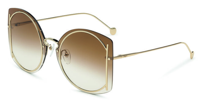 Óculos Gancini, €315, Salvatore Ferragamo