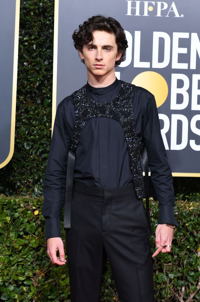 Timothée Chalamet nos Globos de Ouro 2019