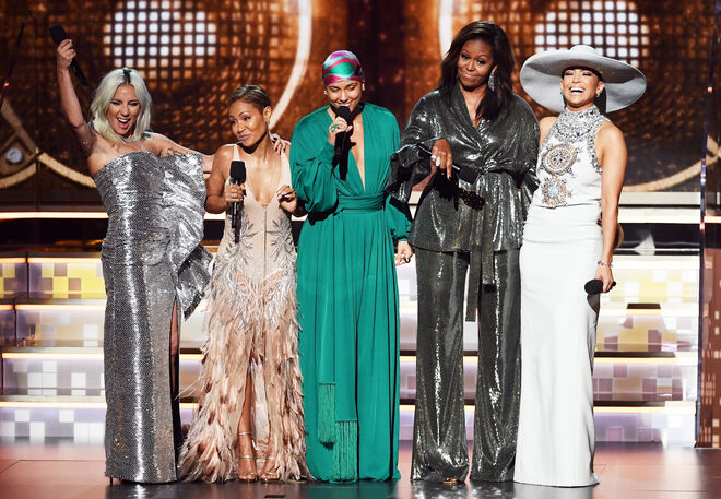 Lady Gaga, Jada Pinkett Smith, Alicia Keys, Michelle Obama e Jennifer Lopez